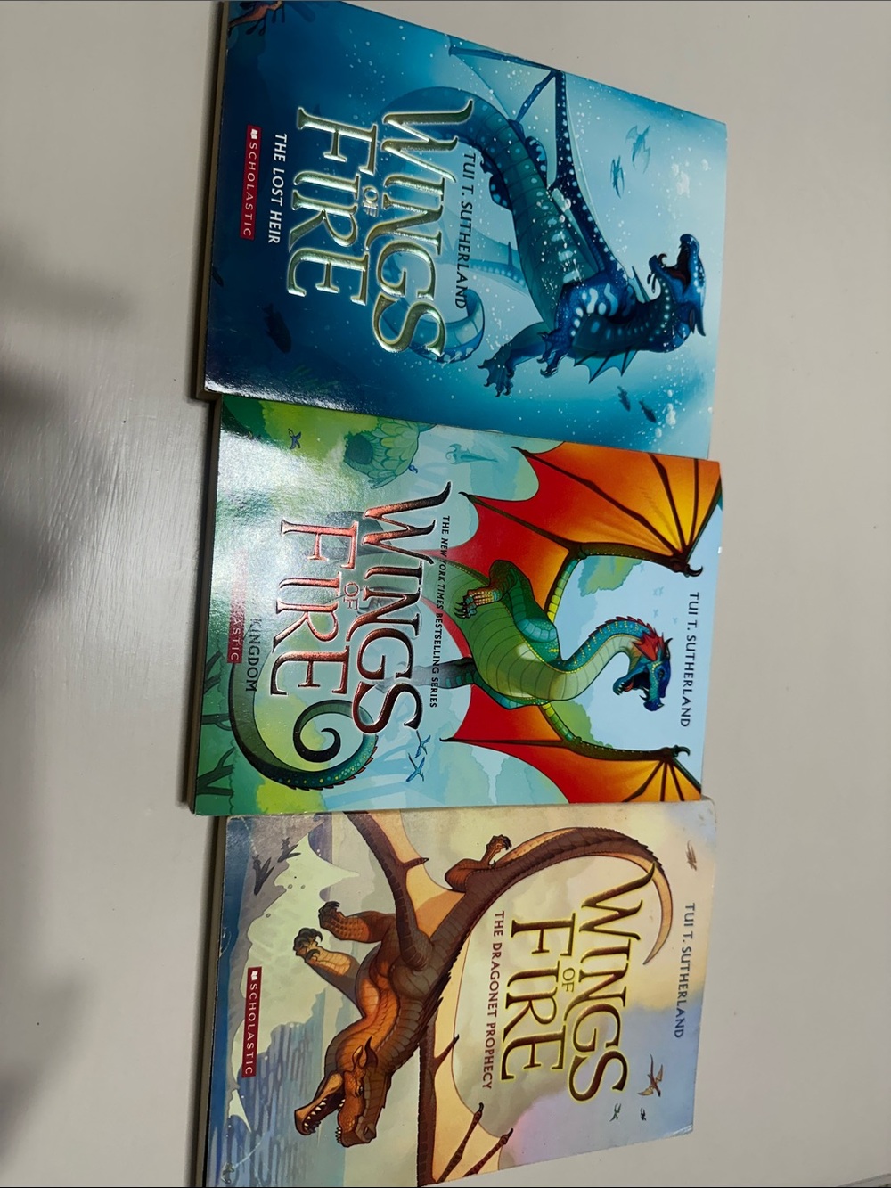 Wings of Fire Book Set - Blue, Green, Brown Covers -